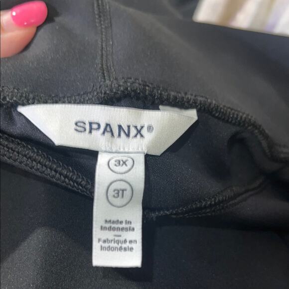SPANX black drawstring wide leg pants 3X - Picture 2 of 3